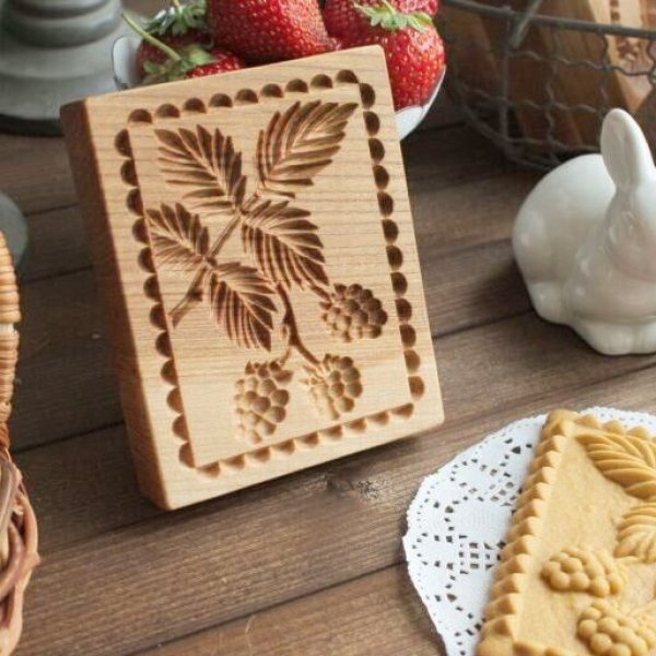 画像1: ラズベリー*raspberry/wood cookie stamp (1)