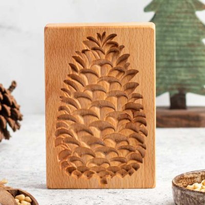 画像1: 松ぼっくり/ Pine cone*wood cookie stamp