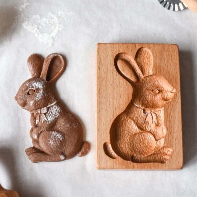 画像1: うさぎちゃん*wood gingerbread cookie mold