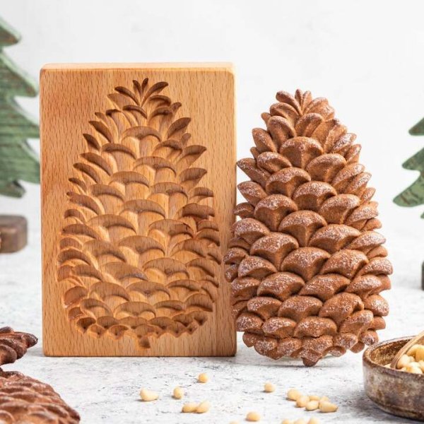 画像1: 松ぼっくり/ Pine cone*wood cookie stamp (1)