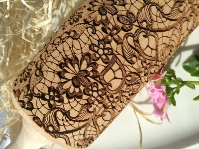 画像2: Lace engraved＜レース＞/Rolling Pin＜M＞