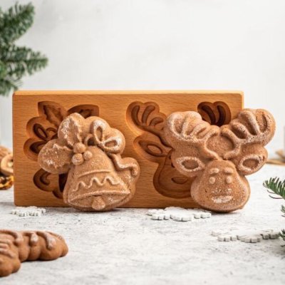 画像2: トナカイ&ベル*wood gingerbread cookie mold