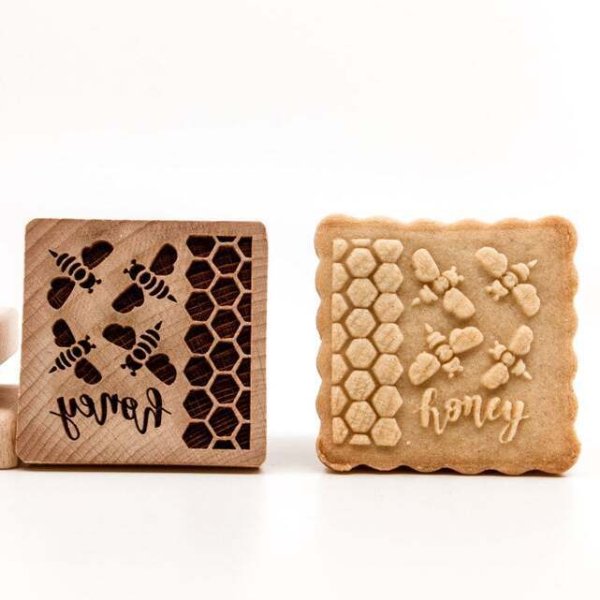 画像1: 蜜蜂/honey*wood cookie stamp (1)