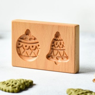 画像1: オーナメント*2種類＜その1＞ *wood gingerbread cookie mold