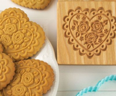 画像3: 薔薇＆ハート*wood gingerbread cookie stamp