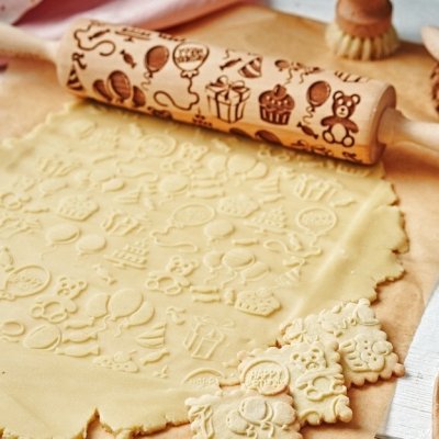 画像1: 【30％OFF/SALE】Happy Birthday＜くまちゃん*ケーキ*風船*プレゼント＞/Rolling Pin＜Ｍ＞