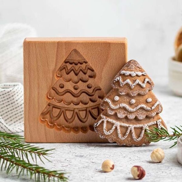 画像1: ツリー/tree*wood gingerbread cookie mold (1)