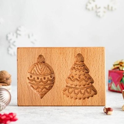 画像1: オーナメント*2種類＜その3＞ *wood gingerbread cookie mold