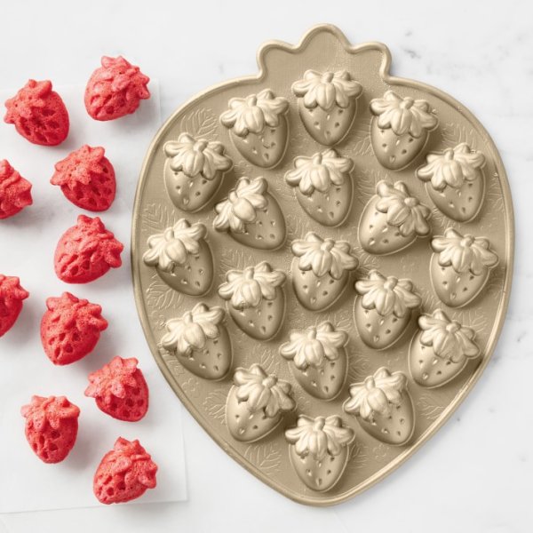 画像1: Strawberry Bitelets Pan/イチゴのminiケーキ型 (1)