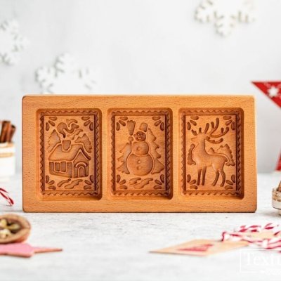 画像1: ウインター＜3種類＞ *wood gingerbread cookie mold