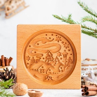 画像1: WINTER LANDSCAPE/ウインターランドスケープ *wood gingerbread cookie mold