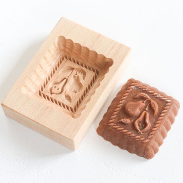 画像1: 洋梨 *wood gingerbread cookie mold (1)