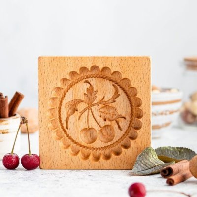 画像1: サクランボ*wood gingerbread cookie mold