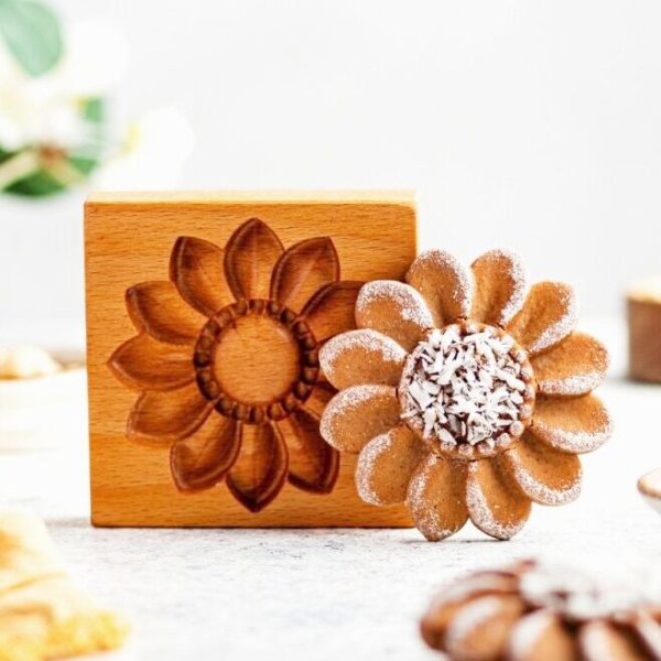 画像1: お花/Flower*wood gingerbread cookie mold (1)