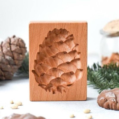 画像1: 松ぼっくり/Cedar cone*wood gingerbread cookie mold