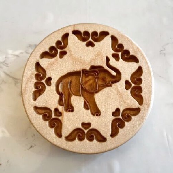 画像1: ぞうさん/Elephant*wood cookie mold (1)