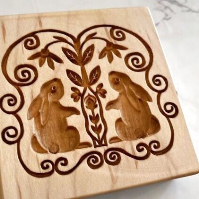 画像1: うさぎちゃん/Bunny*wood cookie mold