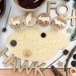 画像2: 森の仲間たち＜ふくろう/鹿/トナカイ/キツネ＞*wood cookie stamp (2)