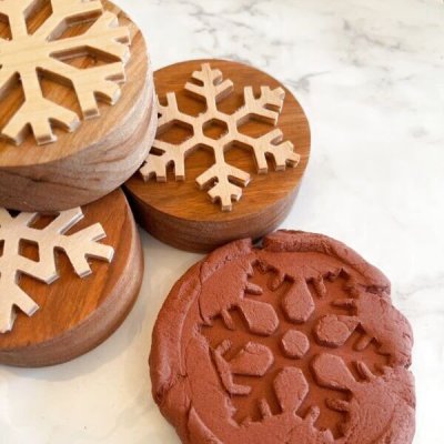 画像2: 雪の結晶＜4種類＞*wood cookie stamp