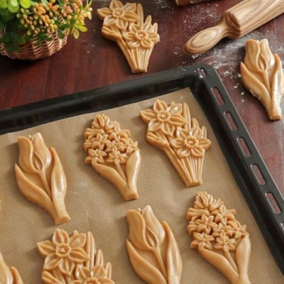 画像1: チューリップ/tulip*wood gingerbread cookie mold