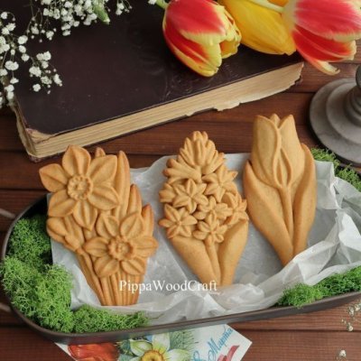 画像2: チューリップ/tulip*wood gingerbread cookie mold