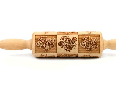 画像1: Rose Stamp＜薔薇＞/mini Rolling Pin