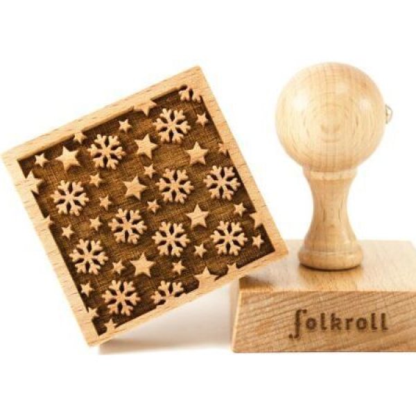 画像1: 雪の結晶＆星star*wood cookie stamp (1)