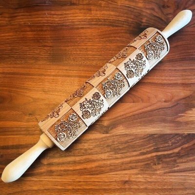 画像1: 【30％OFF/SALE】Rose Stamp＜薔薇＞/Rolling Pin＜L＞