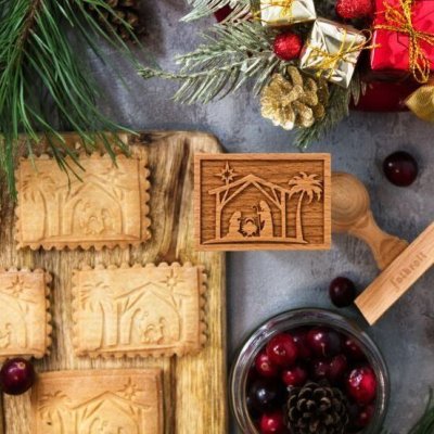 画像3: キリストの誕生*wood cookie stamp
