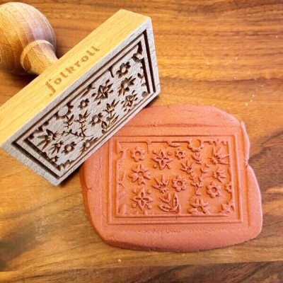 画像1: Flower＜お花＞*wood cookie stamp