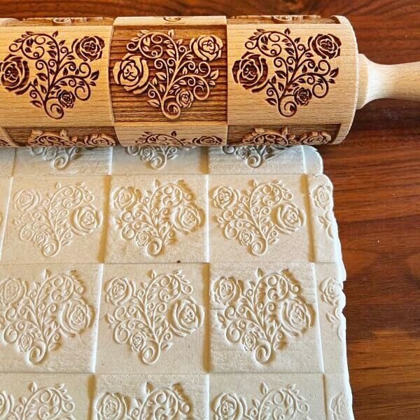 画像1: 【30％OFF/SALE】Rose Stamp＜薔薇＞/Rolling Pin＜L＞ (1)
