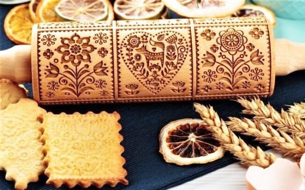 画像2: Folk*モチーフ＜9種類＞ショートブレッド型/Rolling Pin＜M＞ (2)