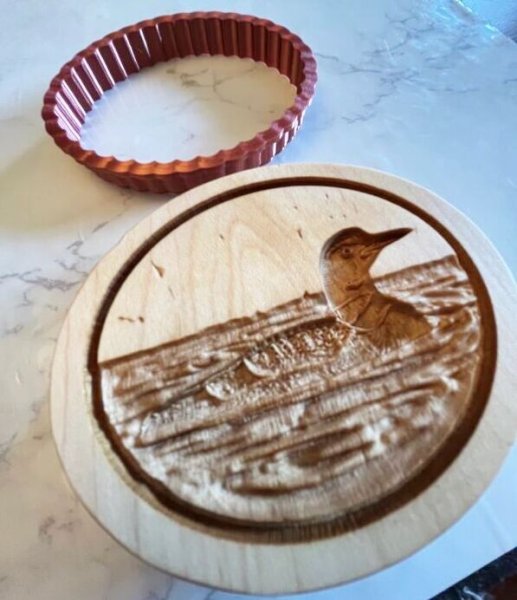 画像1: 水鳥/Loon＋カッター付き＜BIG＞*wood cookie mold【送料無料】 (1)