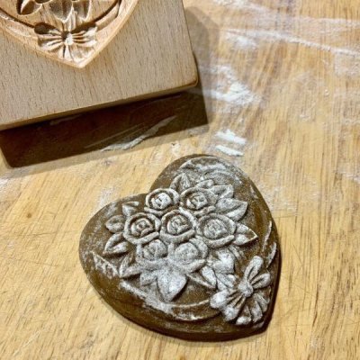 画像3: ハート＆花束/Heart Flower*wood gingerbread cookie mold