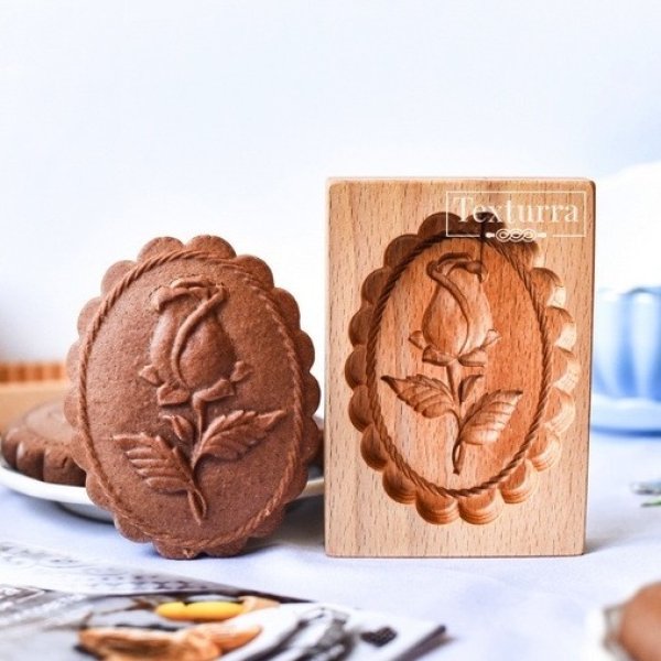 画像1: ローズ/Rose*wood gingerbread cookie mold (1)