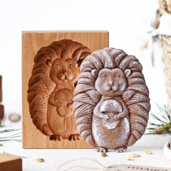 画像1: ハリネズミ/Hedgehog Prosha*wood gingerbread cookie mold (1)
