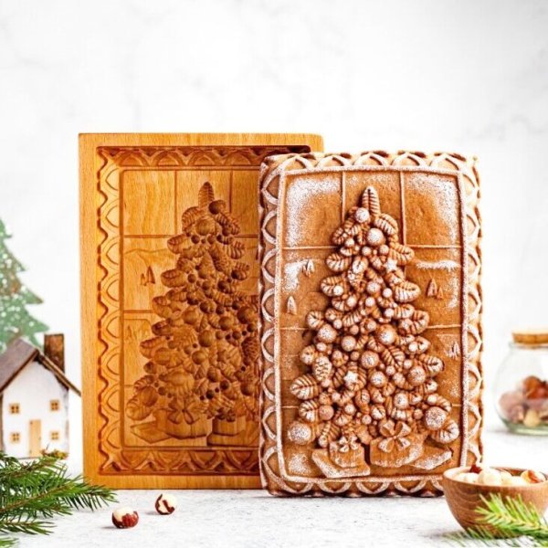 画像1: ★☆送料無料☆★ クリスマスツリー/christmas trees*wood gingerbread cookie＆shortbread mold (1)