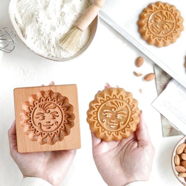 画像2: 太陽/sun face*wood gingerbread cookie mold (2)