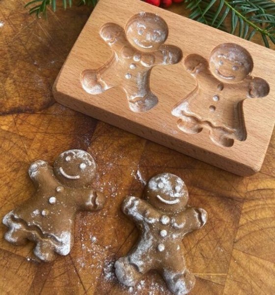 画像1: Gingerman/男の子＆女の子*wood cookie mold (1)