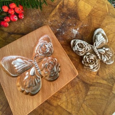 画像1: Butterfly/蝶々*wood cookie mold