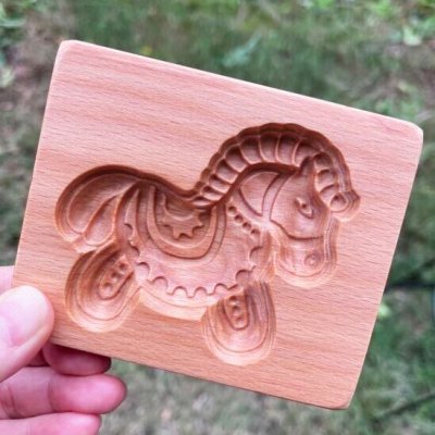 画像1: Horse/馬*wood gingerbread cookie mold