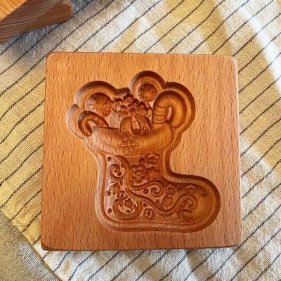 画像2: クリスマスソックス*wood cookie mold