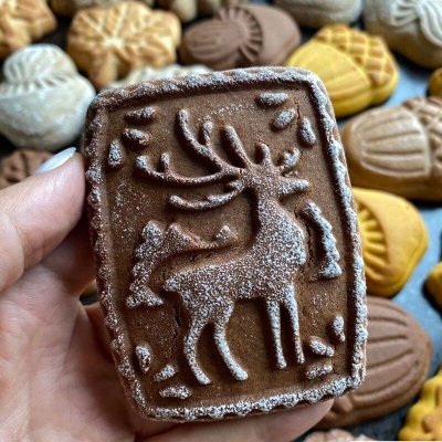 画像2: トナカイ/reindeer *wood gingerbread cookie mold