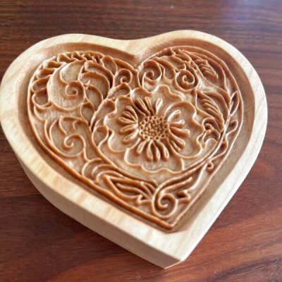 画像2: フラワーハート/Flower Heart*wood cookie mold