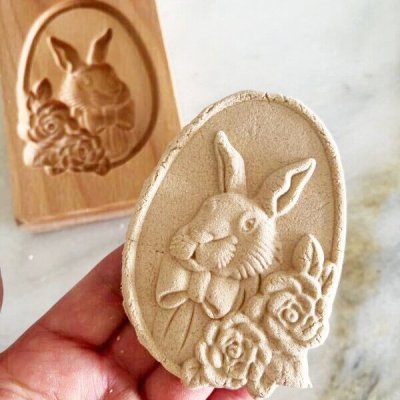 画像3: ウサギと薔薇*wood gingerbread cookie mold