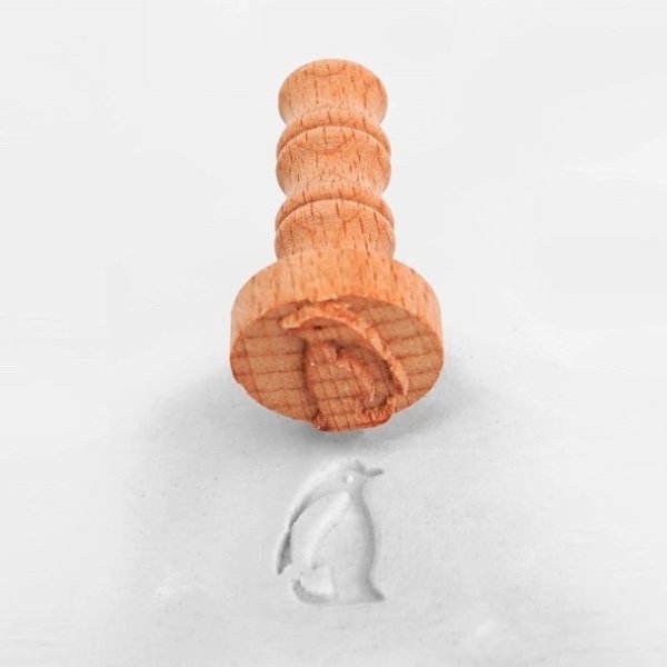 画像1: ペンギン*wood mini cookie stamp (1)