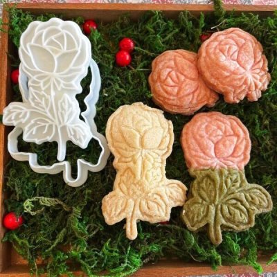画像1: お花*4種類＜薔薇/チューリップ/鈴蘭/パンジー＞*cookie stamp & cutter