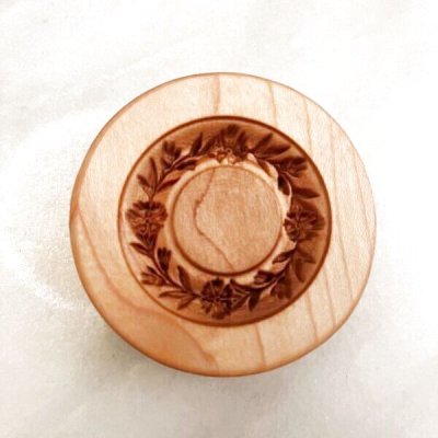 画像1: Floral Jelly Filled*wood cookie mold