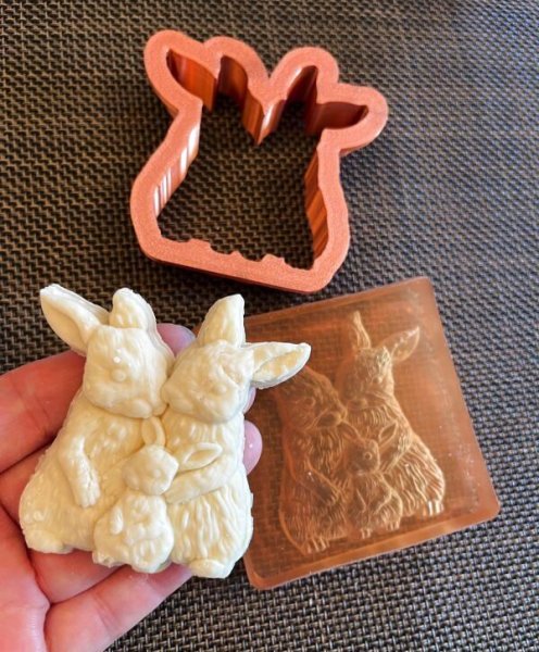 画像1:  Bunny Family / うさぎの家族 cookie stamp & cutter (1)