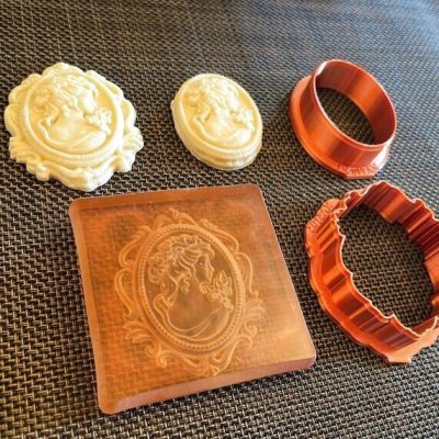画像2: ☆送料無料☆Lady cameo / 淑女のカメオ cookie stamp & cutter2種